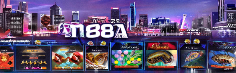 Animasi banner promosi M88 Asia menampilkan berbagai penawaran sportsbook dan casino